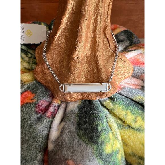 Kendra Scott Stan silver and white adjustable slide bracelet - Picture 3 of 9